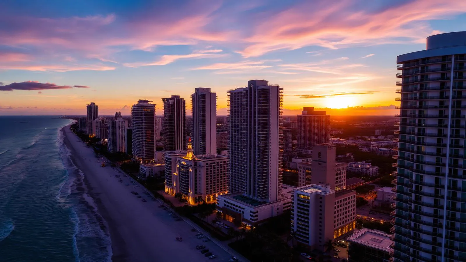 Vista aérea do Condado de Miami-Dade